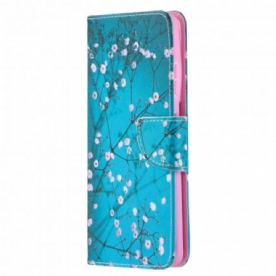 Leren Hoesje voor Samsung Galaxy S21 Ultra 5G Bloeiende Boom