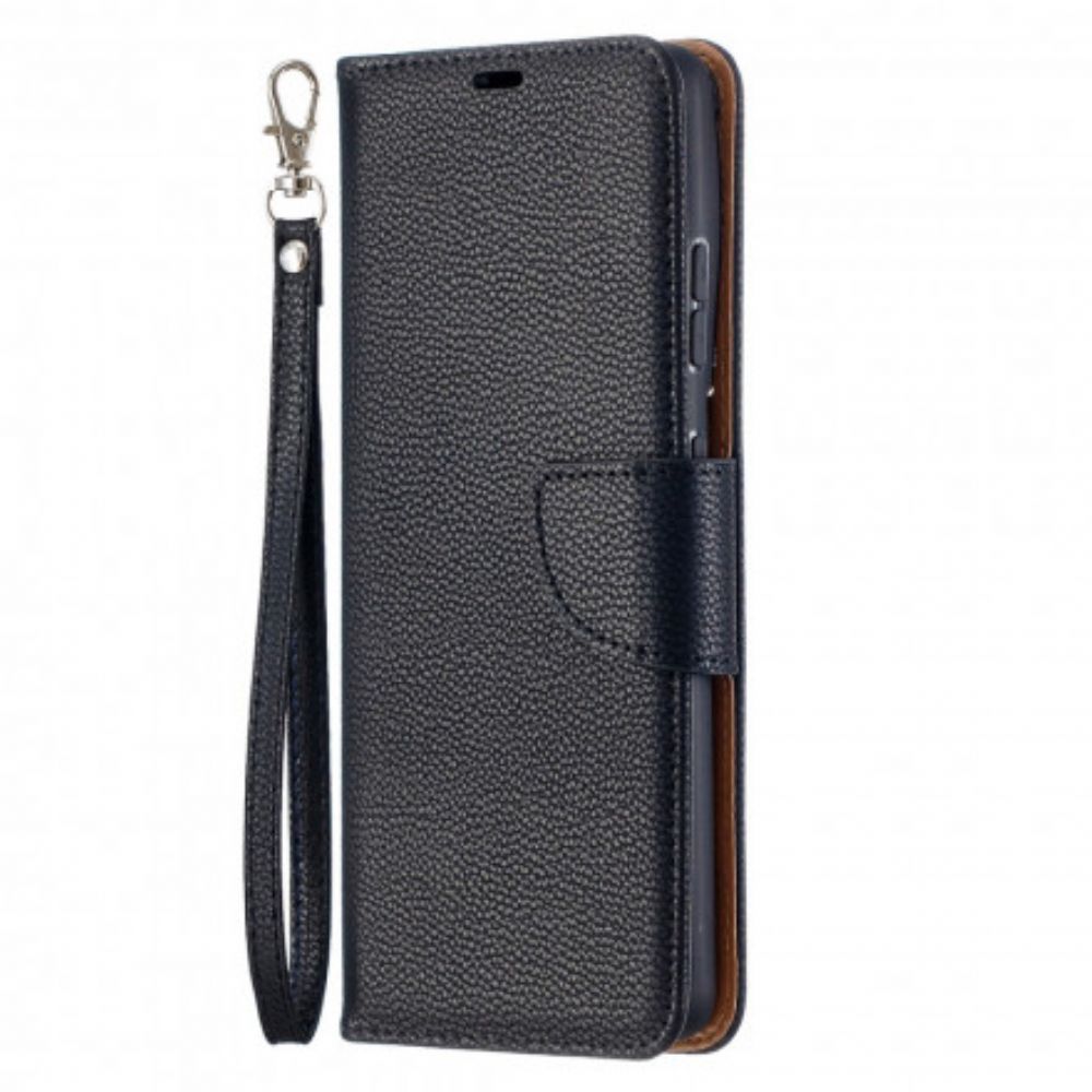 Leren Hoesje voor Samsung Galaxy S21 Ultra 5G Folio-hoesje Litchi Flap Schuin