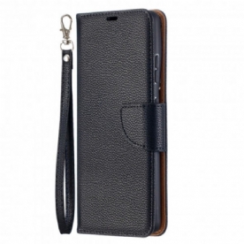 Leren Hoesje voor Samsung Galaxy S21 Ultra 5G Folio-hoesje Litchi Flap Schuin