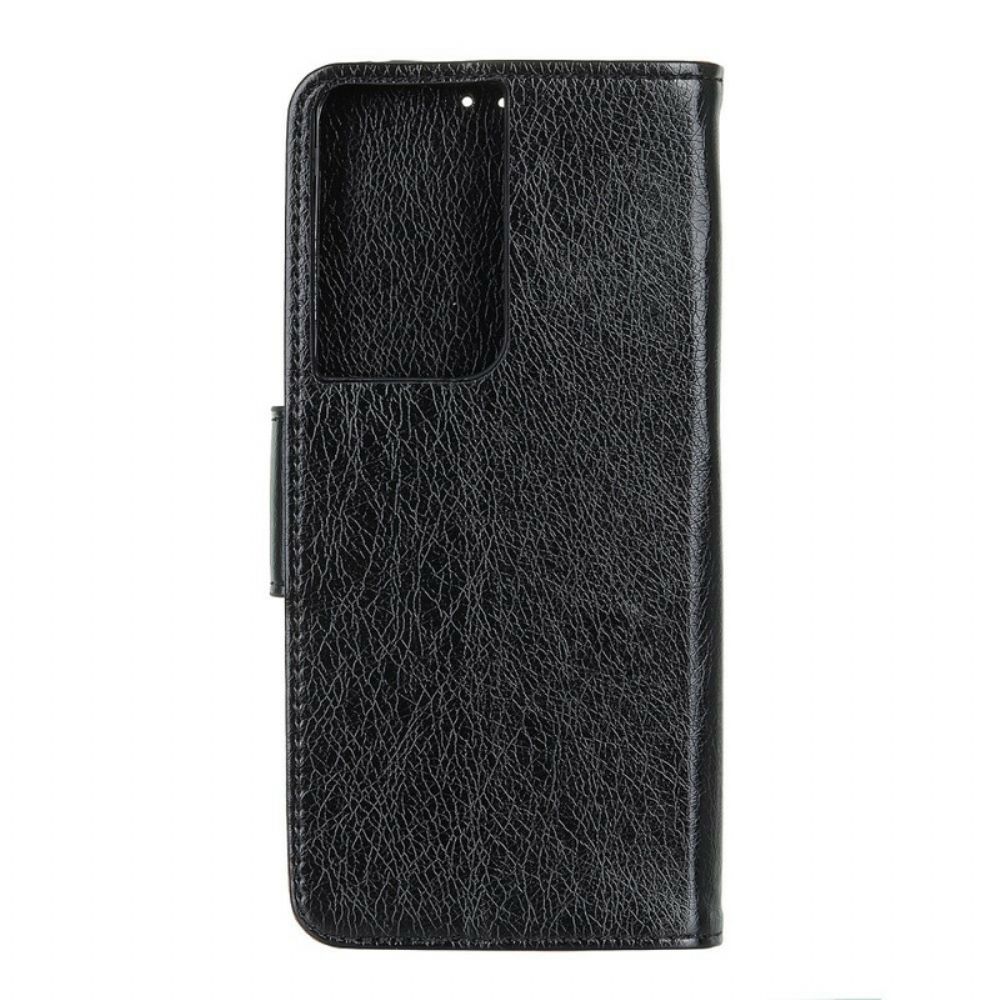 Leren Hoesje voor Samsung Galaxy S21 Ultra 5G Gesplitst Nappaleer