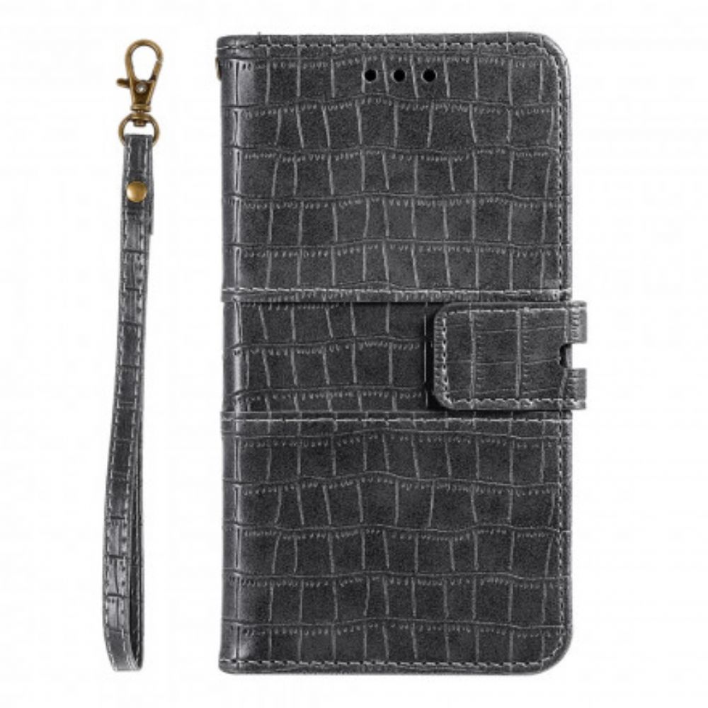 Leren Hoesje voor Samsung Galaxy S21 Ultra 5G Helemaal Croc