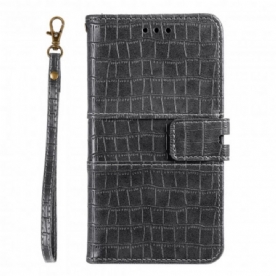 Leren Hoesje voor Samsung Galaxy S21 Ultra 5G Helemaal Croc