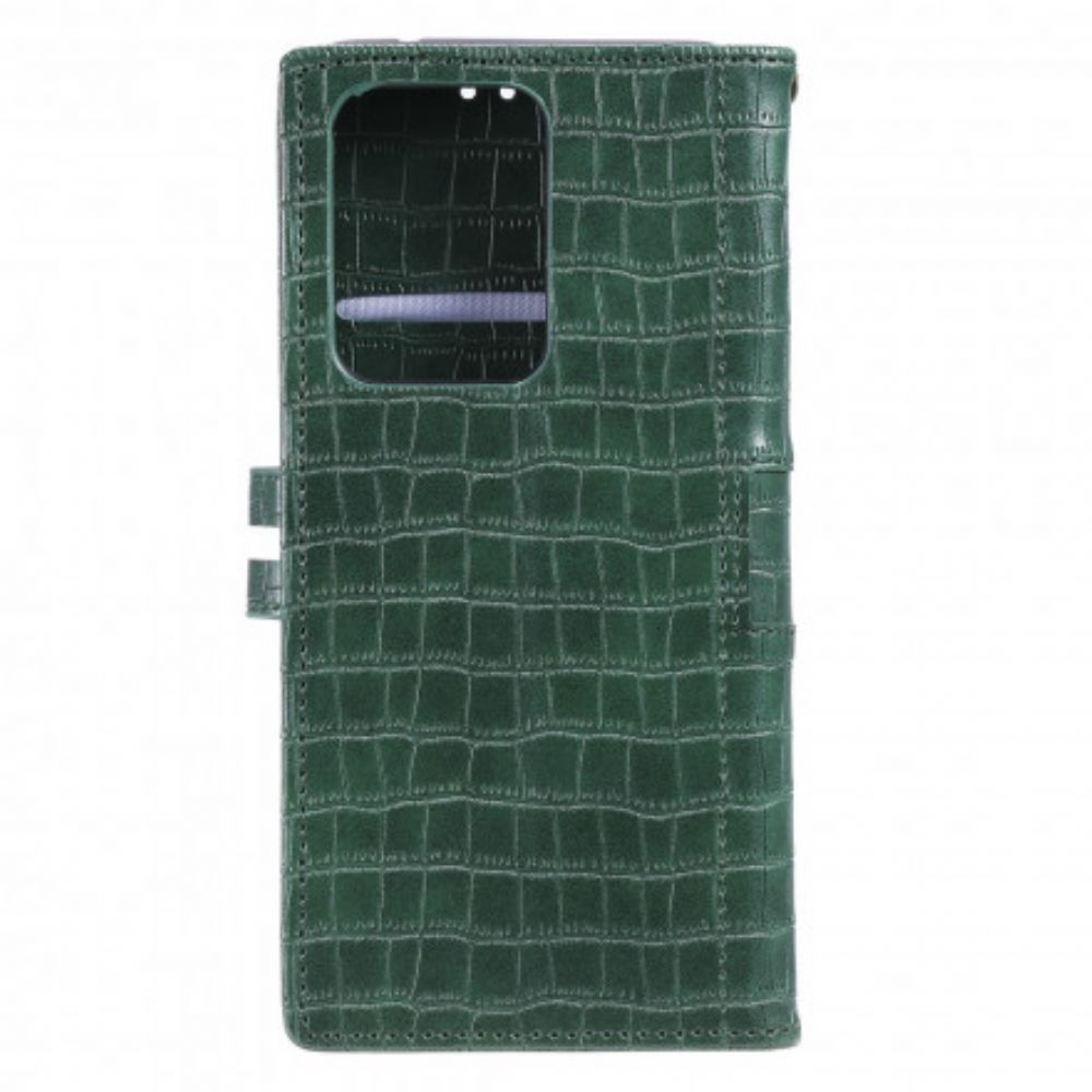 Leren Hoesje voor Samsung Galaxy S21 Ultra 5G Helemaal Croc