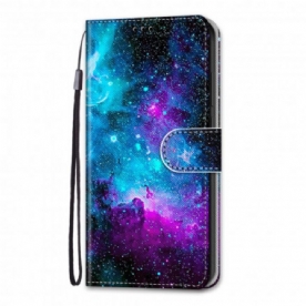 Leren Hoesje voor Samsung Galaxy S21 Ultra 5G Kosmische Hemel