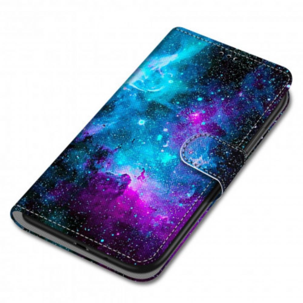 Leren Hoesje voor Samsung Galaxy S21 Ultra 5G Kosmische Hemel