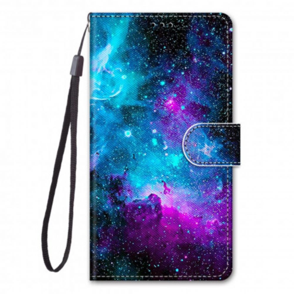 Leren Hoesje voor Samsung Galaxy S21 Ultra 5G Kosmische Hemel