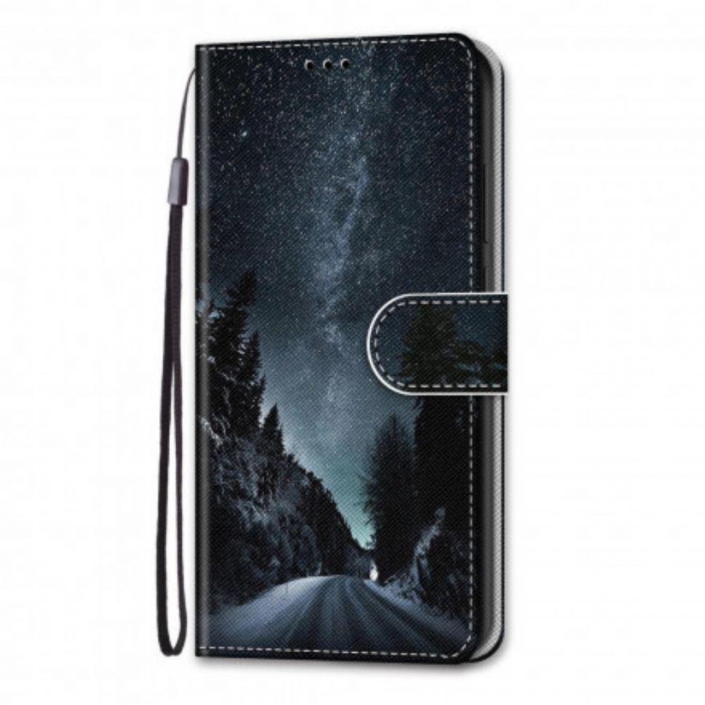 Leren Hoesje voor Samsung Galaxy S21 Ultra 5G Mysterieuze Natuur