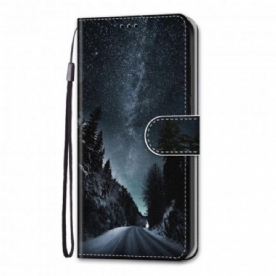 Leren Hoesje voor Samsung Galaxy S21 Ultra 5G Mysterieuze Natuur