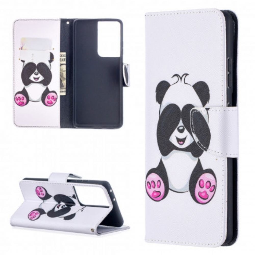 Leren Hoesje voor Samsung Galaxy S21 Ultra 5G Pandaplezier