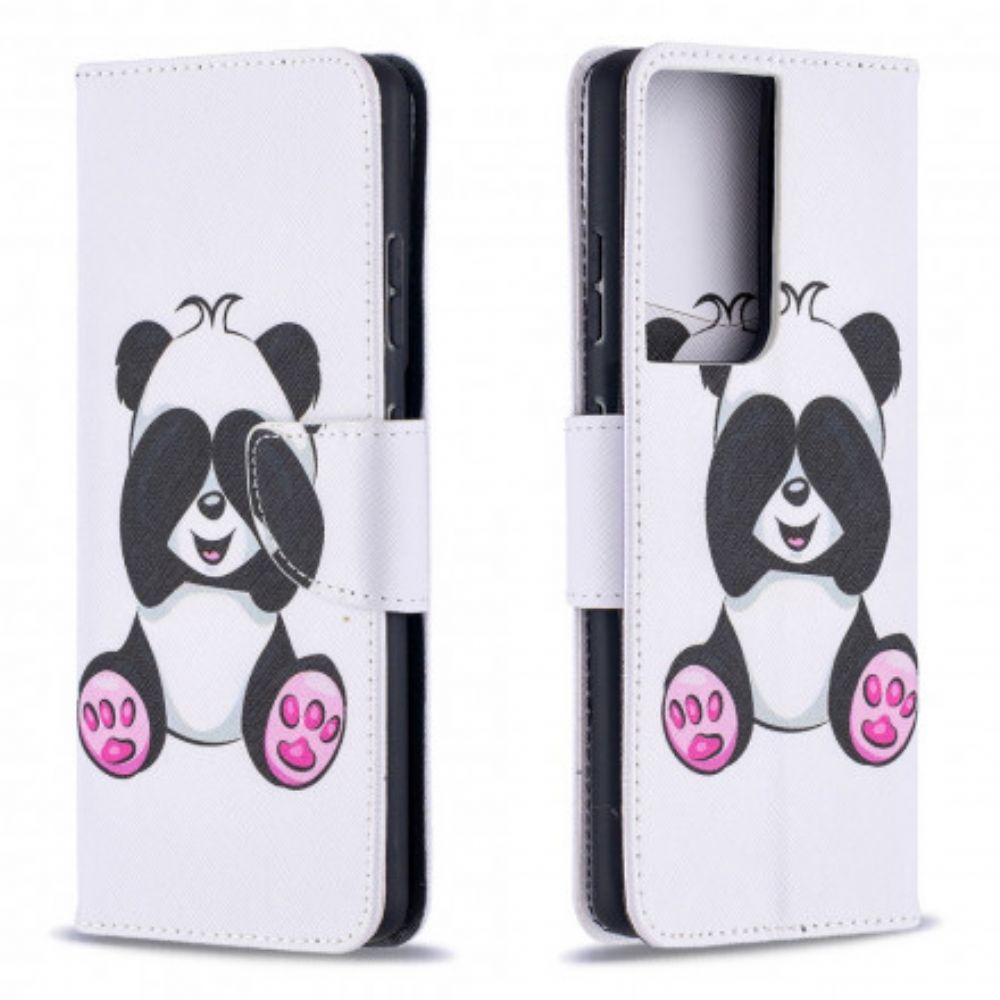 Leren Hoesje voor Samsung Galaxy S21 Ultra 5G Pandaplezier