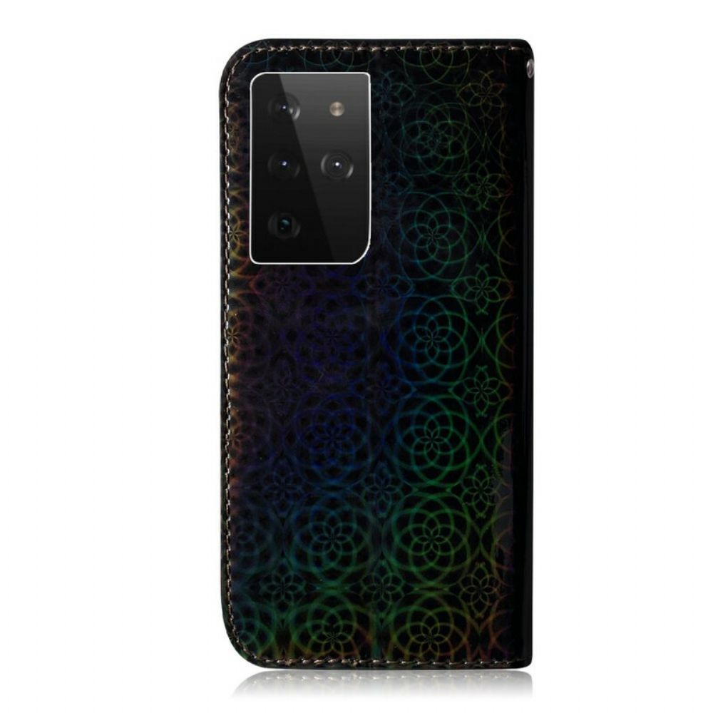 Leren Hoesje voor Samsung Galaxy S21 Ultra 5G Pure Kleur