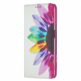 Bescherming Hoesje voor Samsung Galaxy A13 5G Folio-hoesje Aquarel Bloem