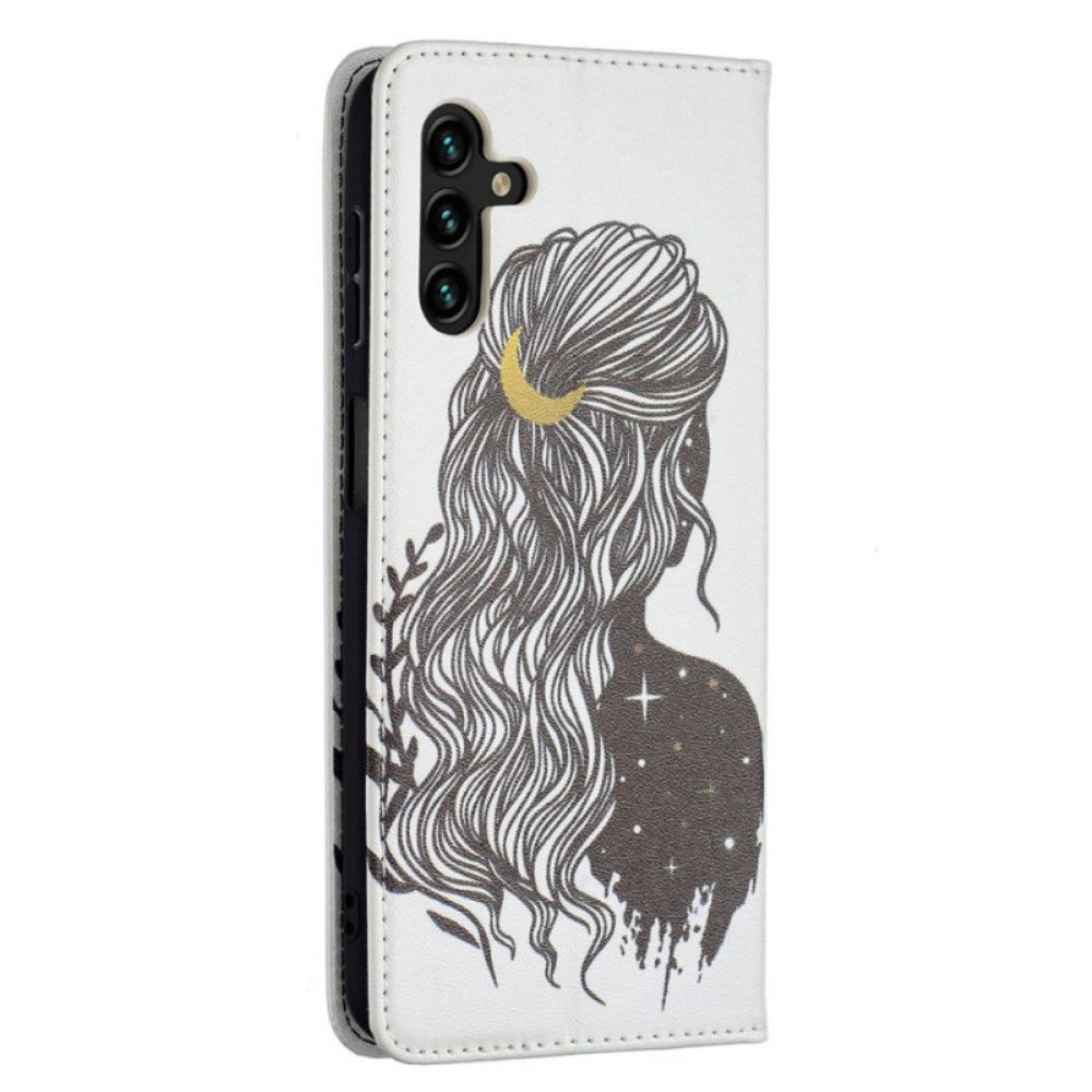 Bescherming Hoesje voor Samsung Galaxy A13 5G Folio-hoesje Mooi Haar