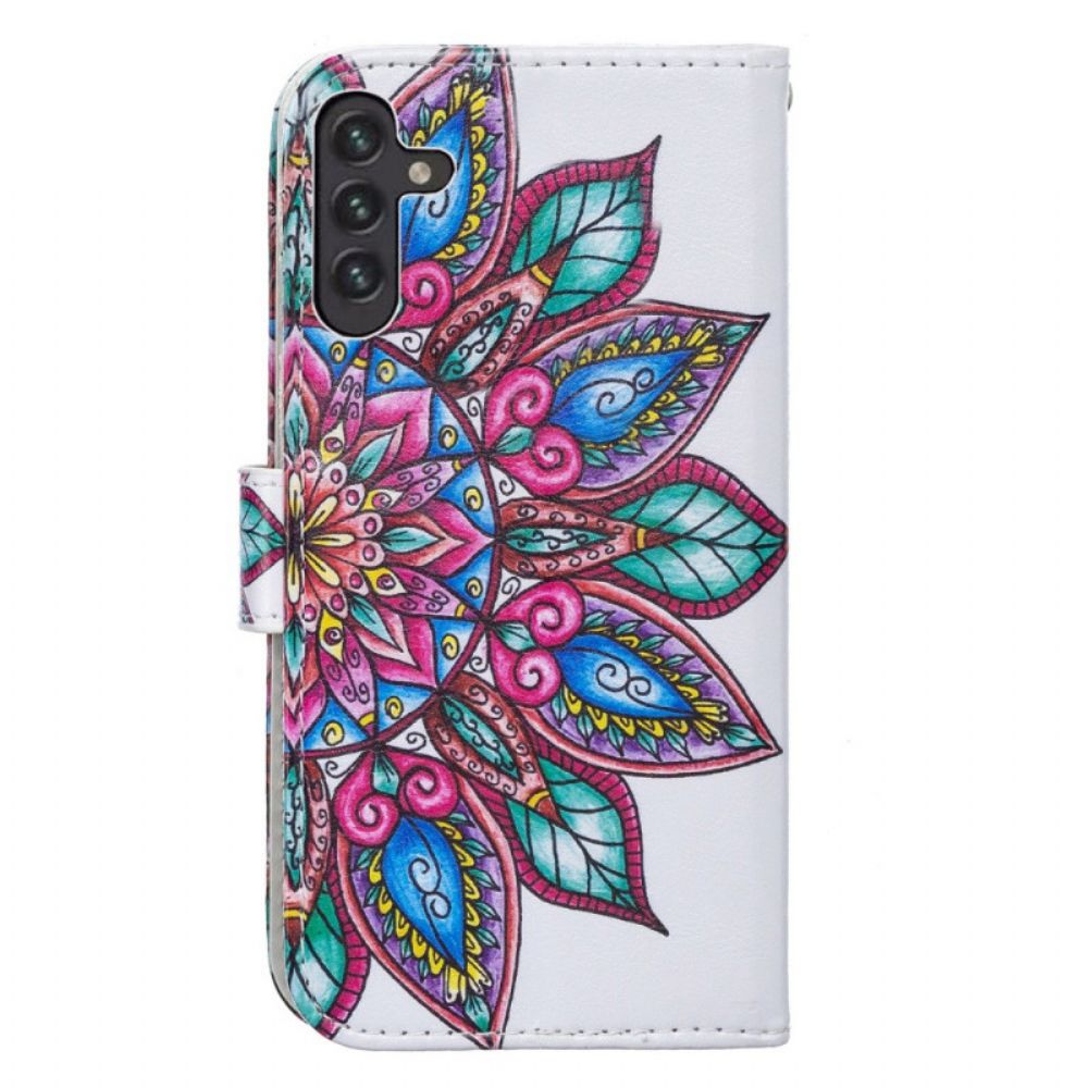 Flip Case voor Samsung Galaxy A13 5G Mandala Getekend