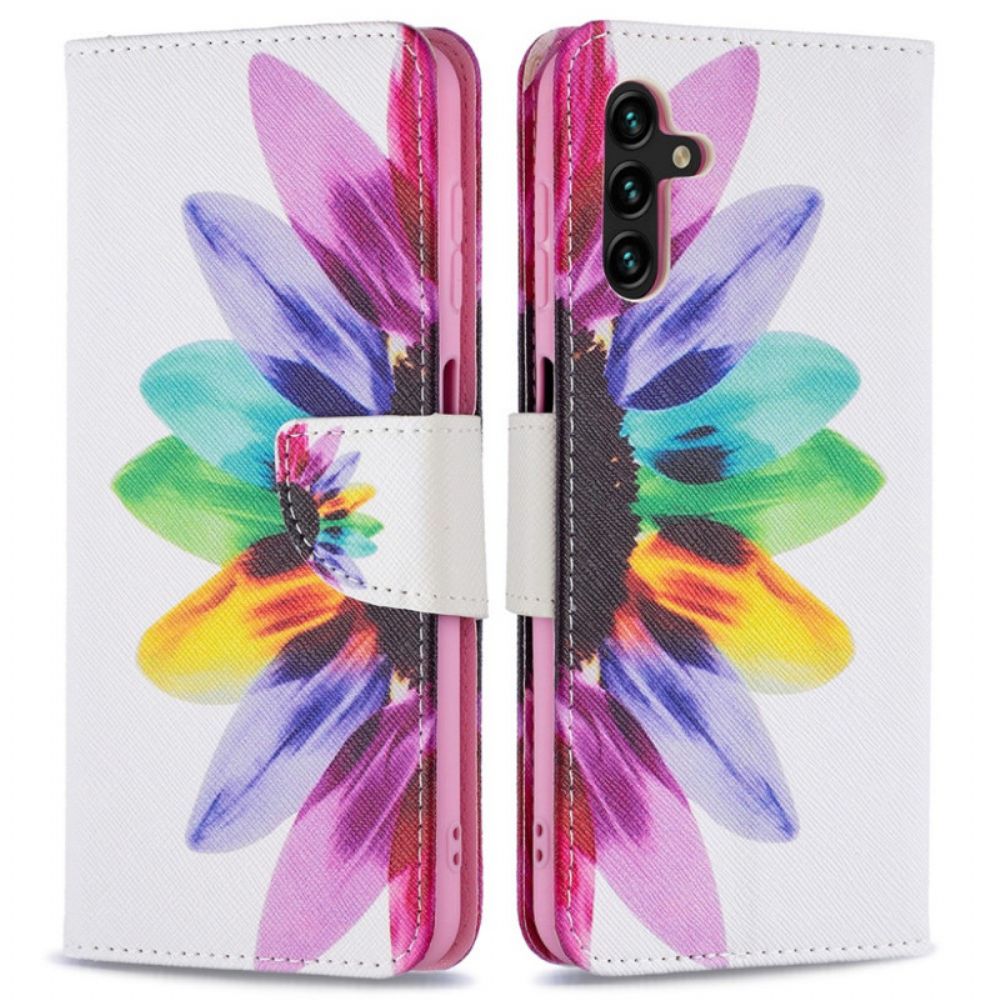 Folio-hoesje voor Samsung Galaxy A13 5G Aquarel Bloem