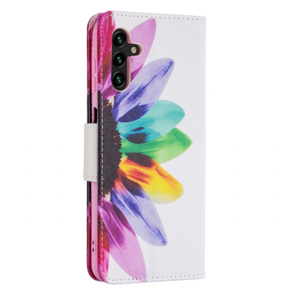 Folio-hoesje voor Samsung Galaxy A13 5G Aquarel Bloem