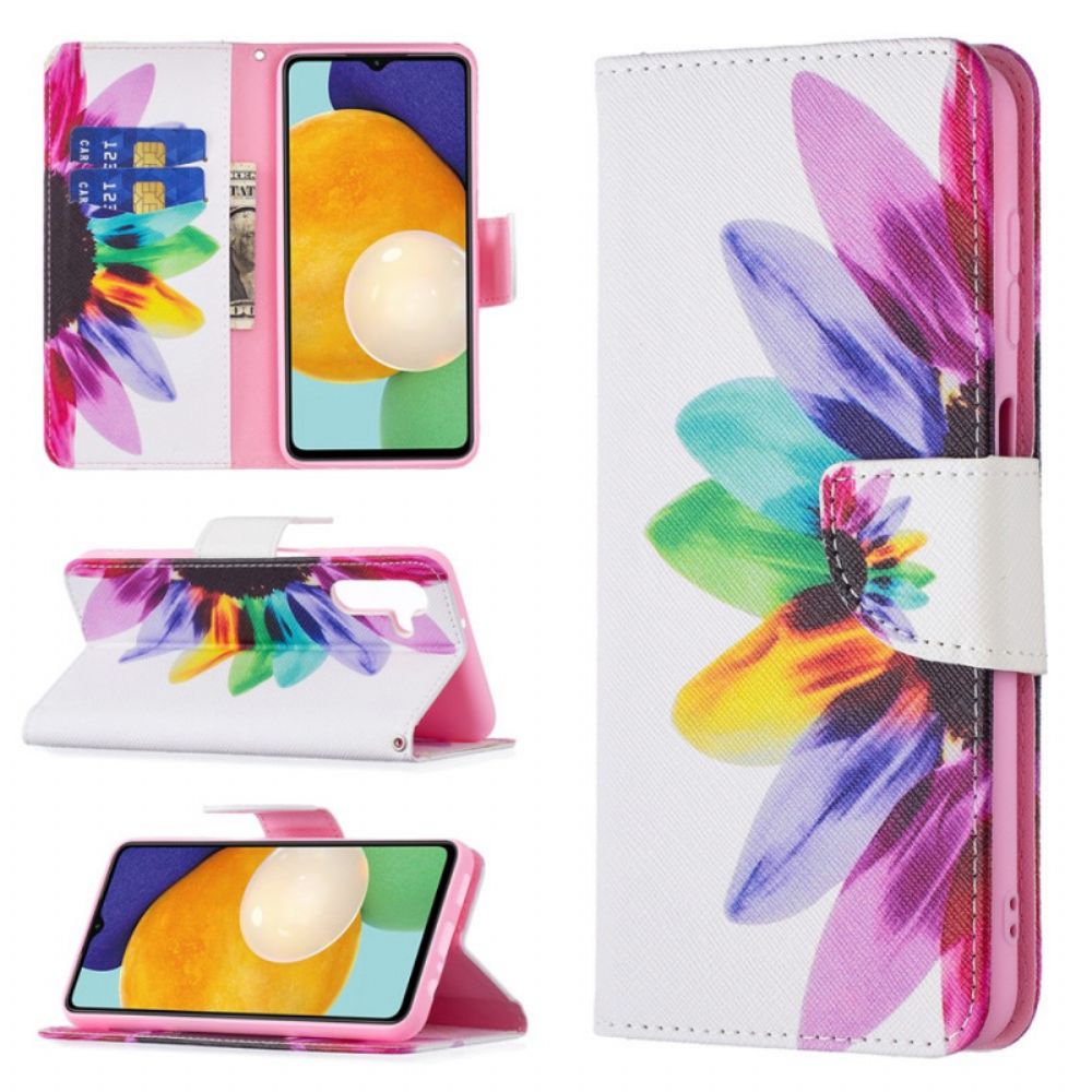 Folio-hoesje voor Samsung Galaxy A13 5G Aquarel Bloem