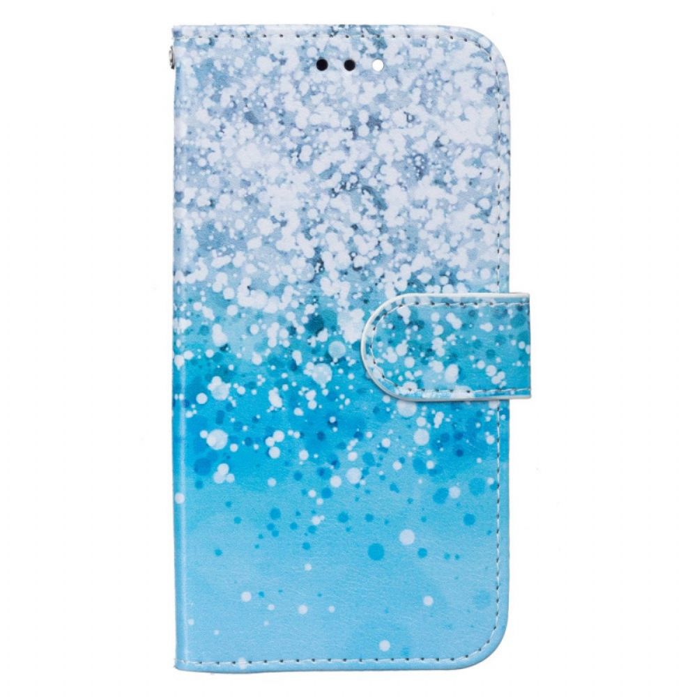 Folio-hoesje voor Samsung Galaxy A13 5G Blauw Glitterverloop