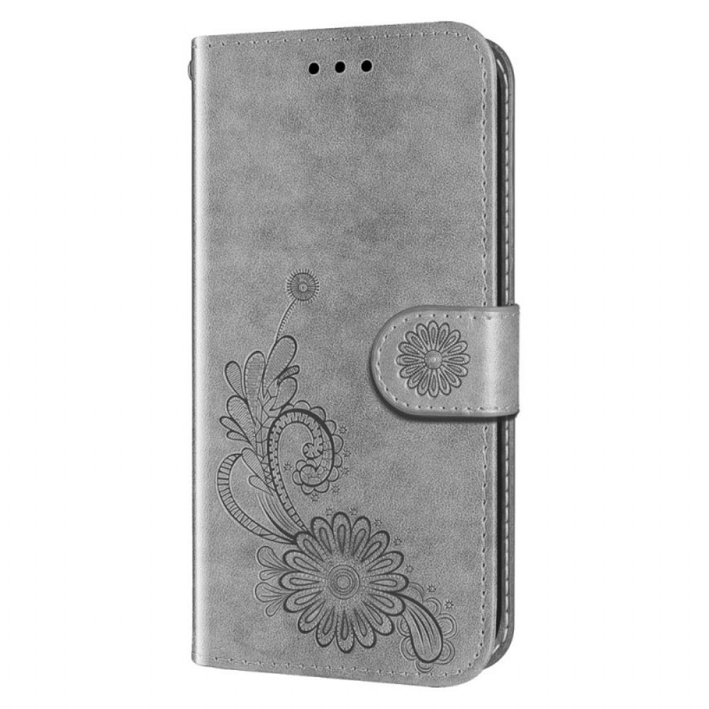 Folio-hoesje voor Samsung Galaxy A13 5G Bloemen Kant