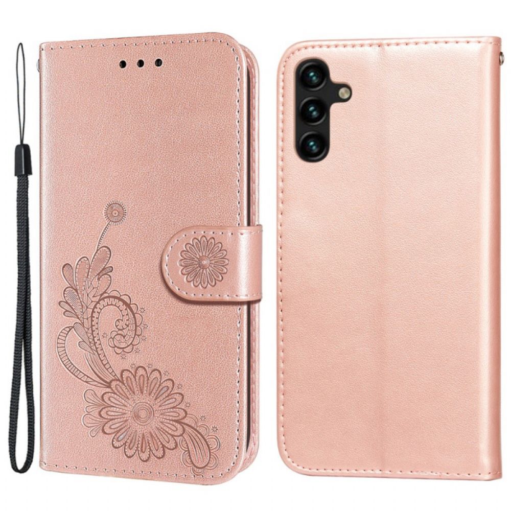 Folio-hoesje voor Samsung Galaxy A13 5G Bloemen Kant