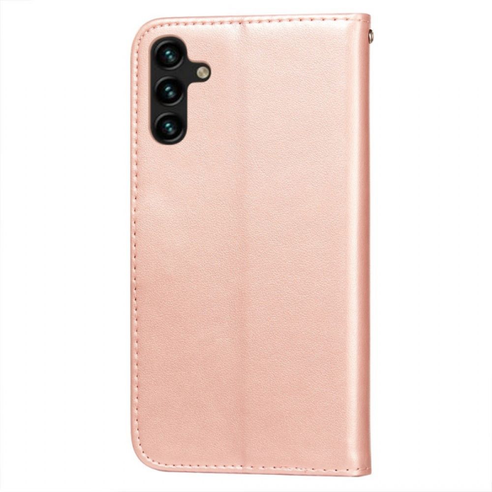 Folio-hoesje voor Samsung Galaxy A13 5G Bloemen Kant