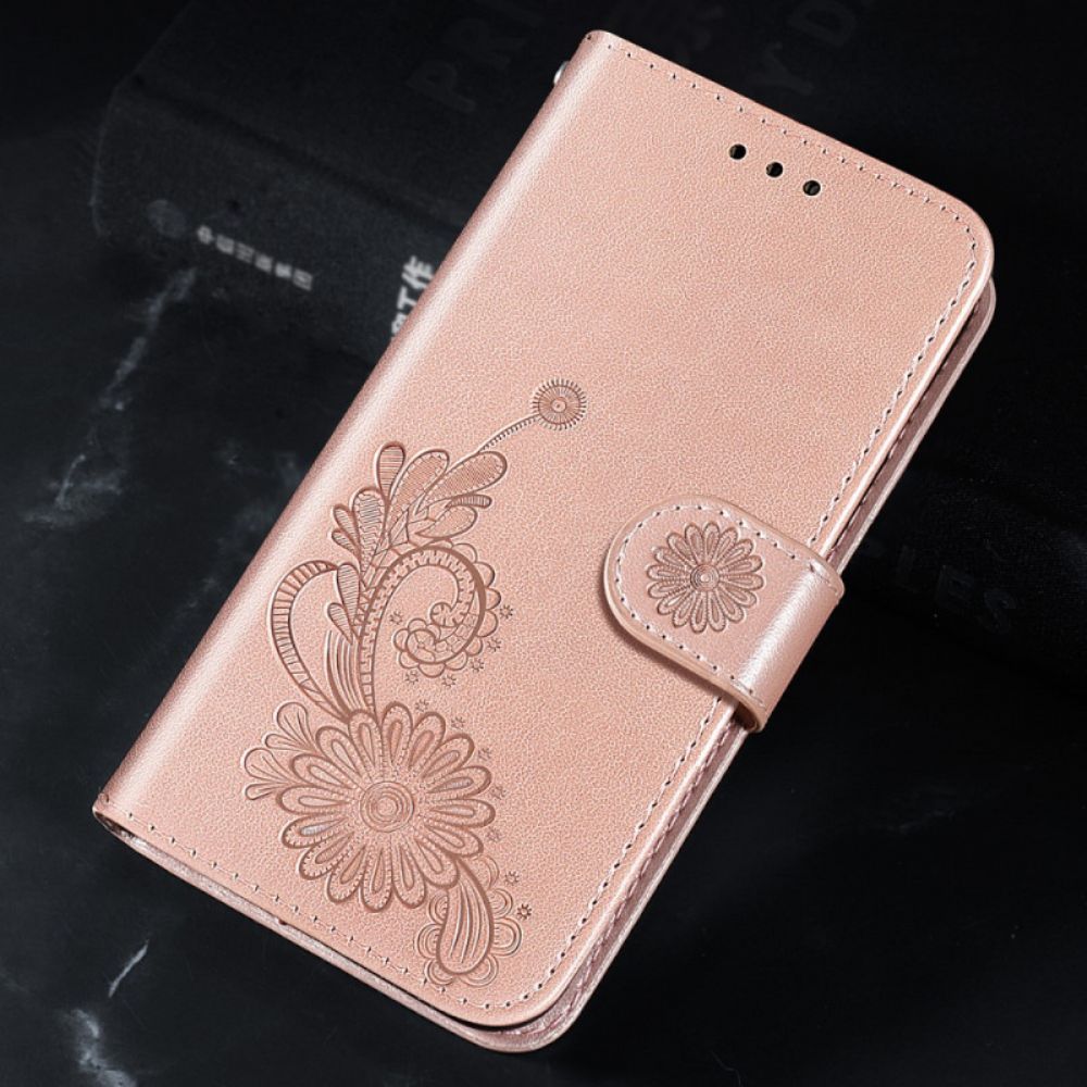 Folio-hoesje voor Samsung Galaxy A13 5G Bloemen Kant