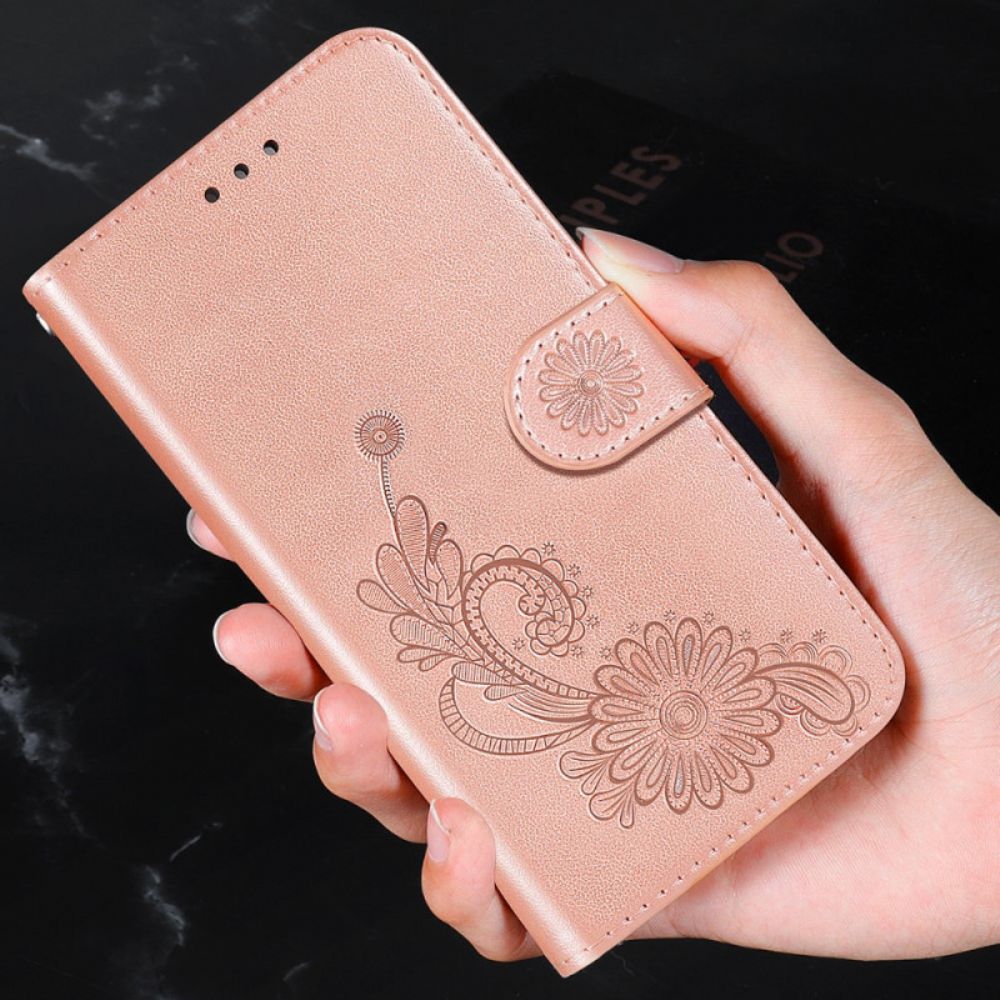 Folio-hoesje voor Samsung Galaxy A13 5G Bloemen Kant