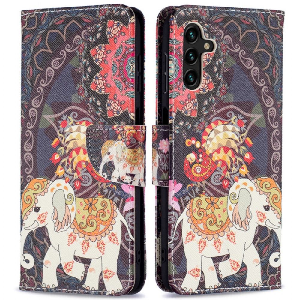 Folio-hoesje voor Samsung Galaxy A13 5G Indische Olifant