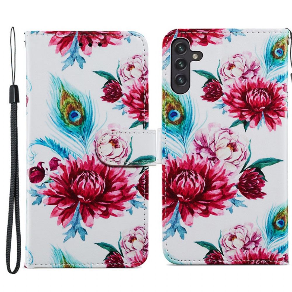 Folio-hoesje voor Samsung Galaxy A13 5G Intense Bloemen