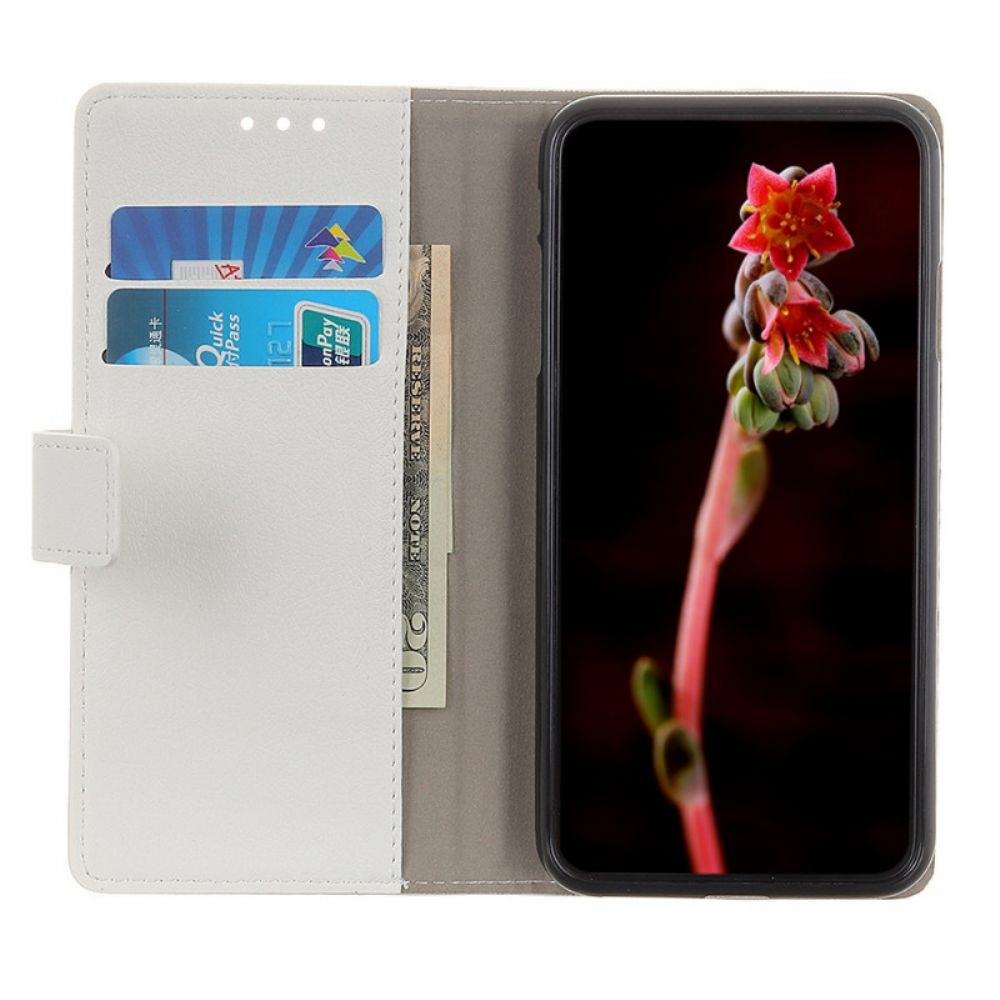 Folio-hoesje voor Samsung Galaxy A13 5G Klassiek Leereffect