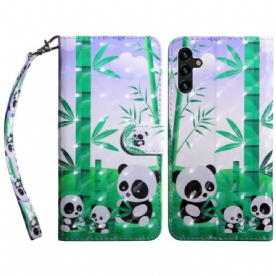 Folio-hoesje voor Samsung Galaxy A13 5G Panda-familie