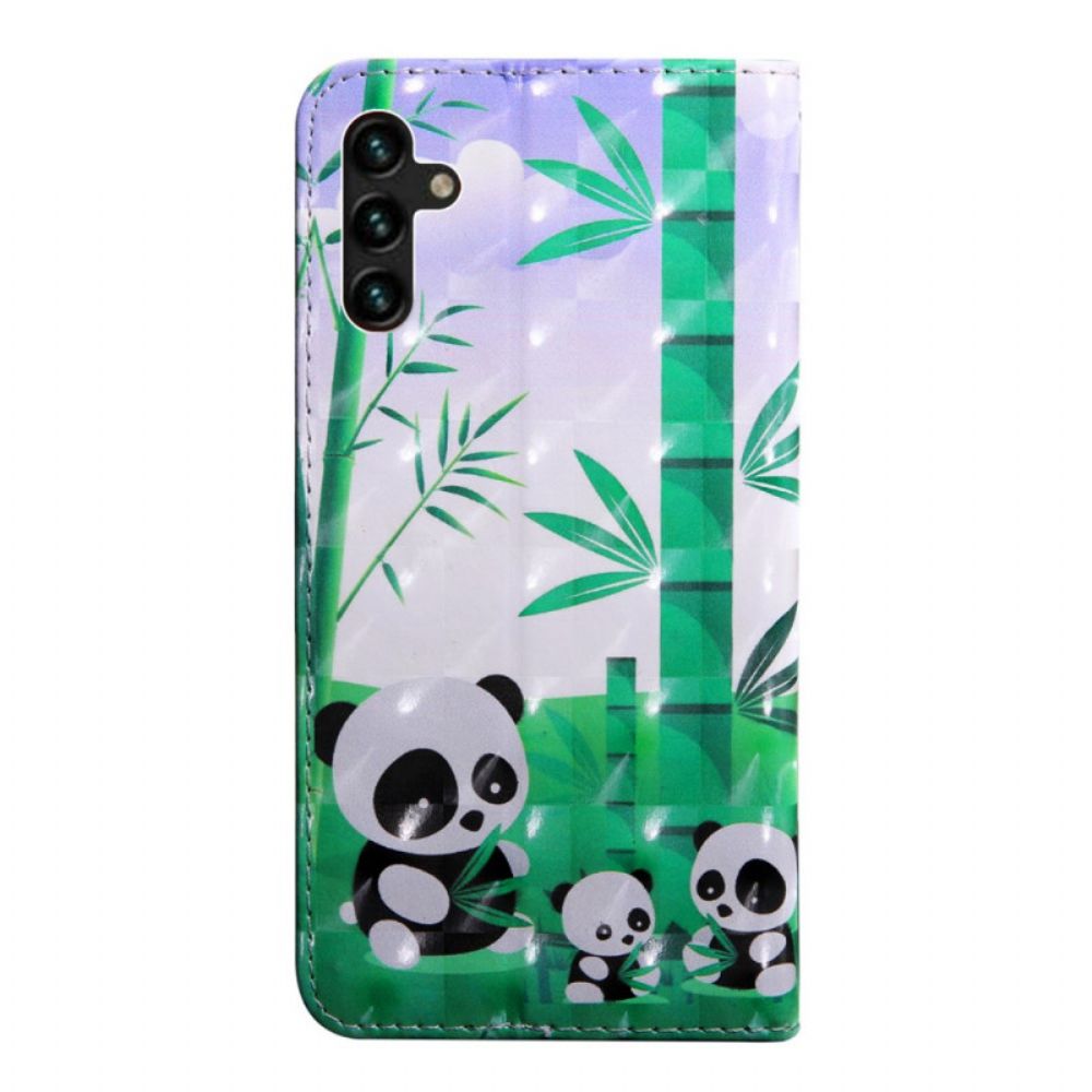 Folio-hoesje voor Samsung Galaxy A13 5G Panda-familie