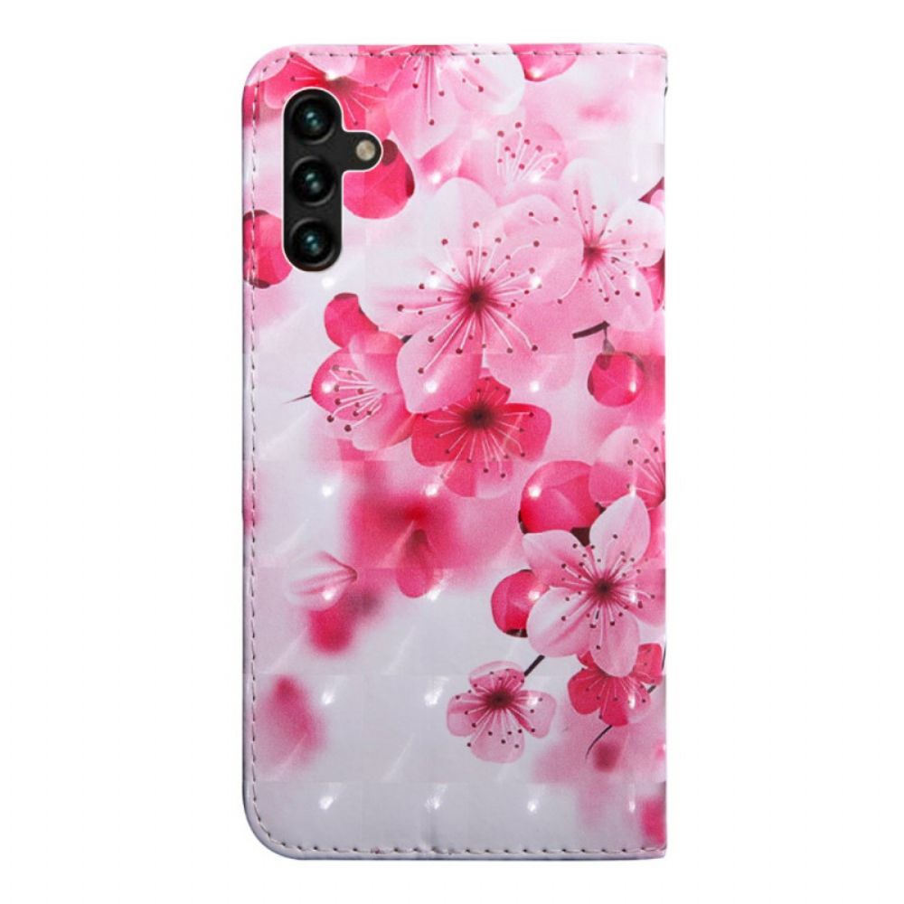 Folio-hoesje voor Samsung Galaxy A13 5G Roze Bloemen