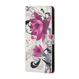 Folio-hoesje voor Samsung Galaxy A13 5G Tropische Bloemen