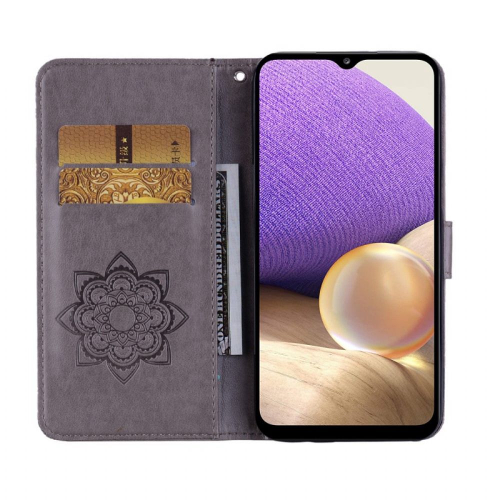 Folio-hoesje voor Samsung Galaxy A13 5G Uil Mandala En Charm