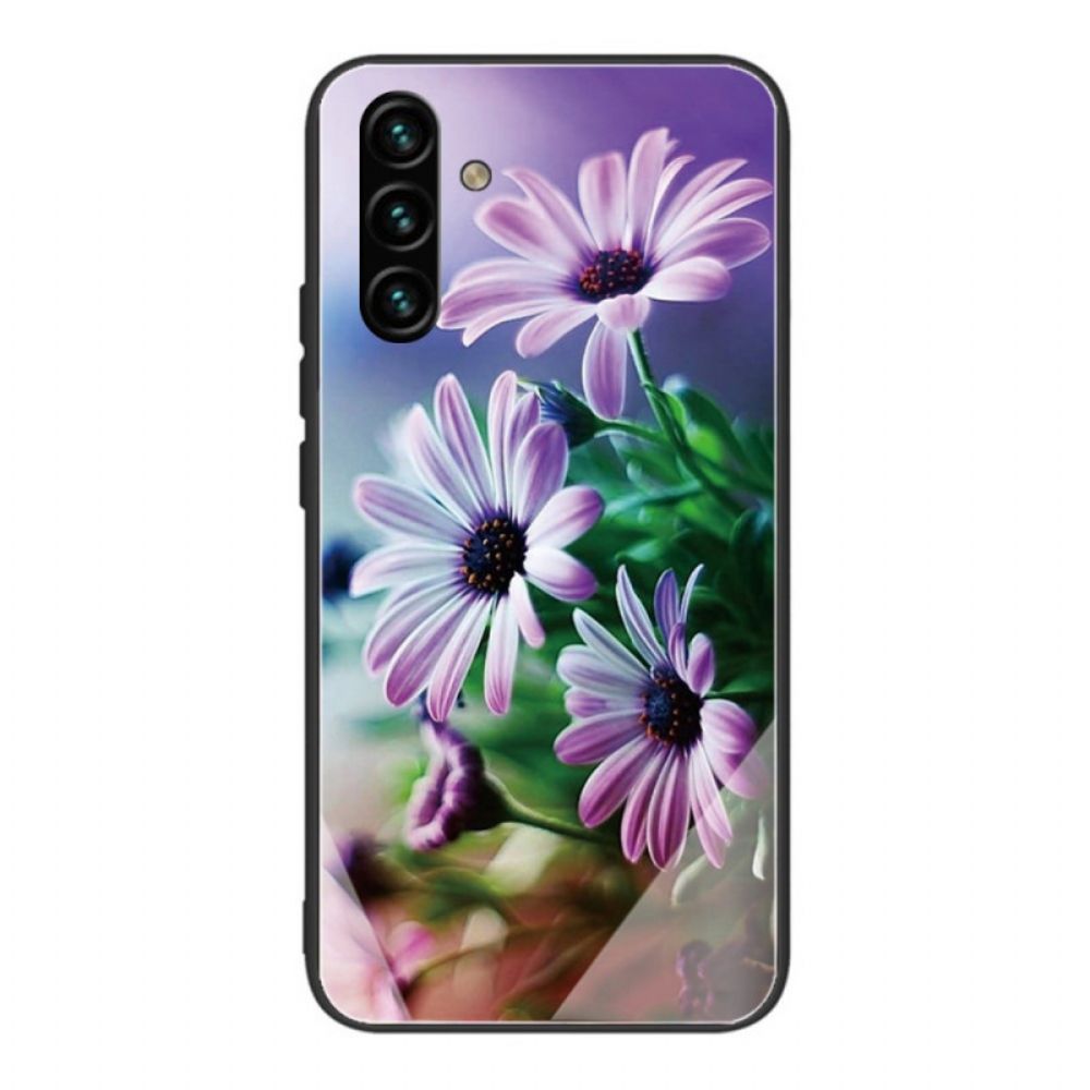 Hoesje voor Samsung Galaxy A13 5G Bloemen Van Gehard Glas