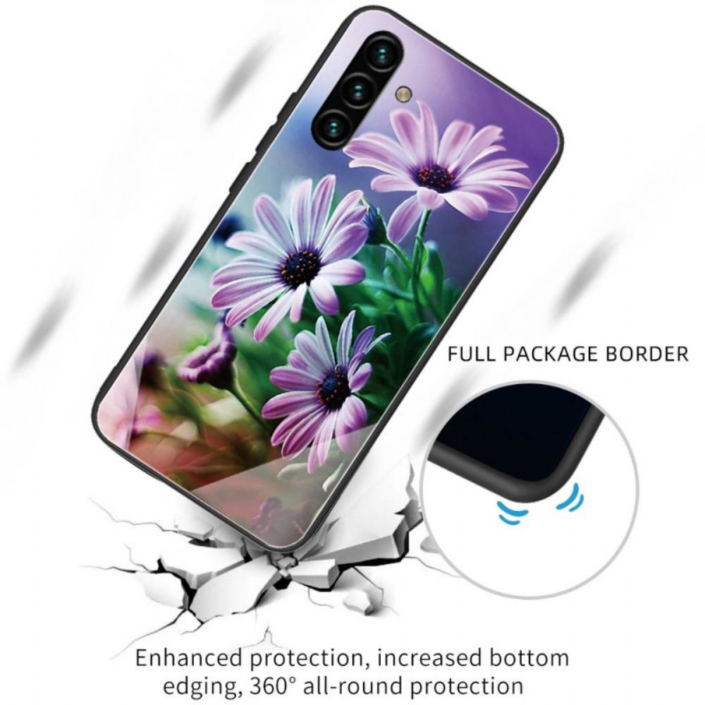 Hoesje voor Samsung Galaxy A13 5G Bloemen Van Gehard Glas