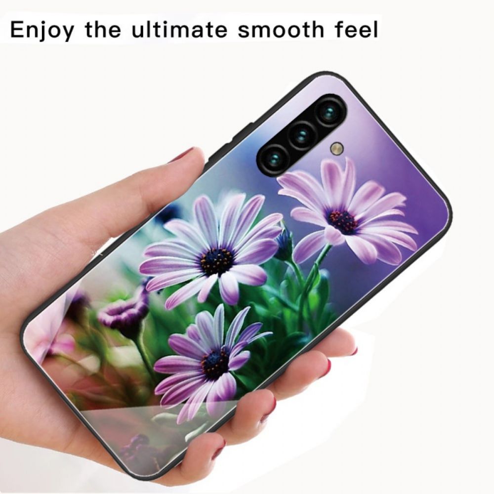 Hoesje voor Samsung Galaxy A13 5G Bloemen Van Gehard Glas