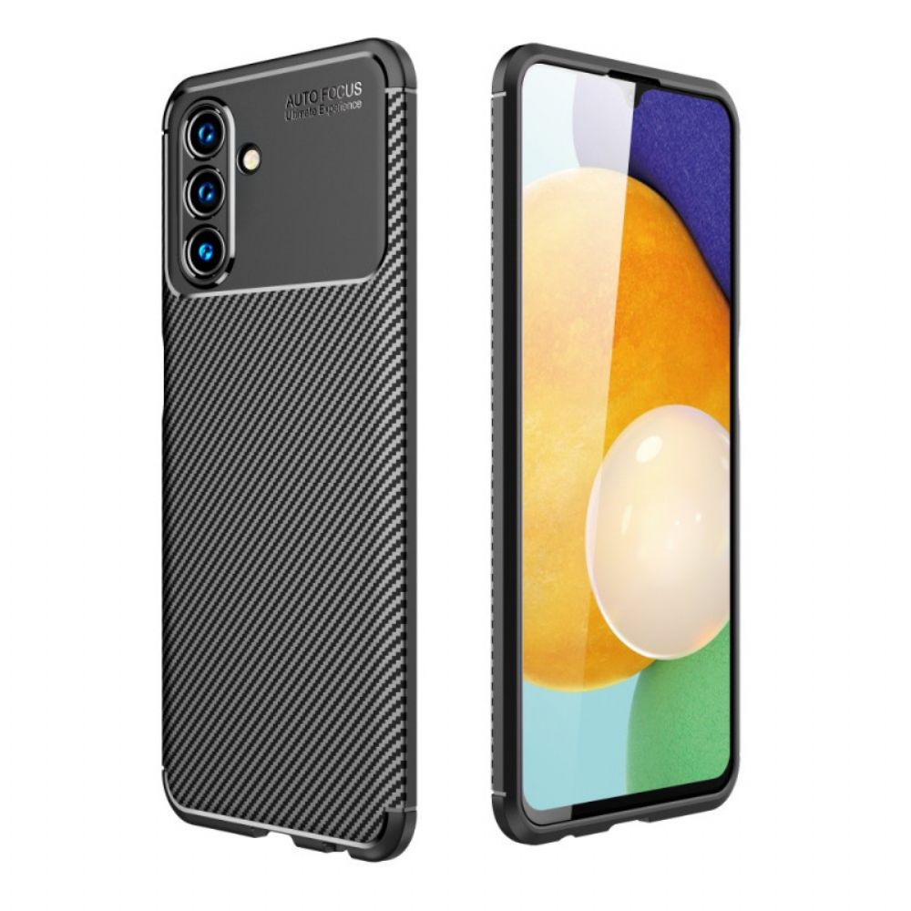 Hoesje voor Samsung Galaxy A13 5G Flexibele Koolstofvezeltextuur