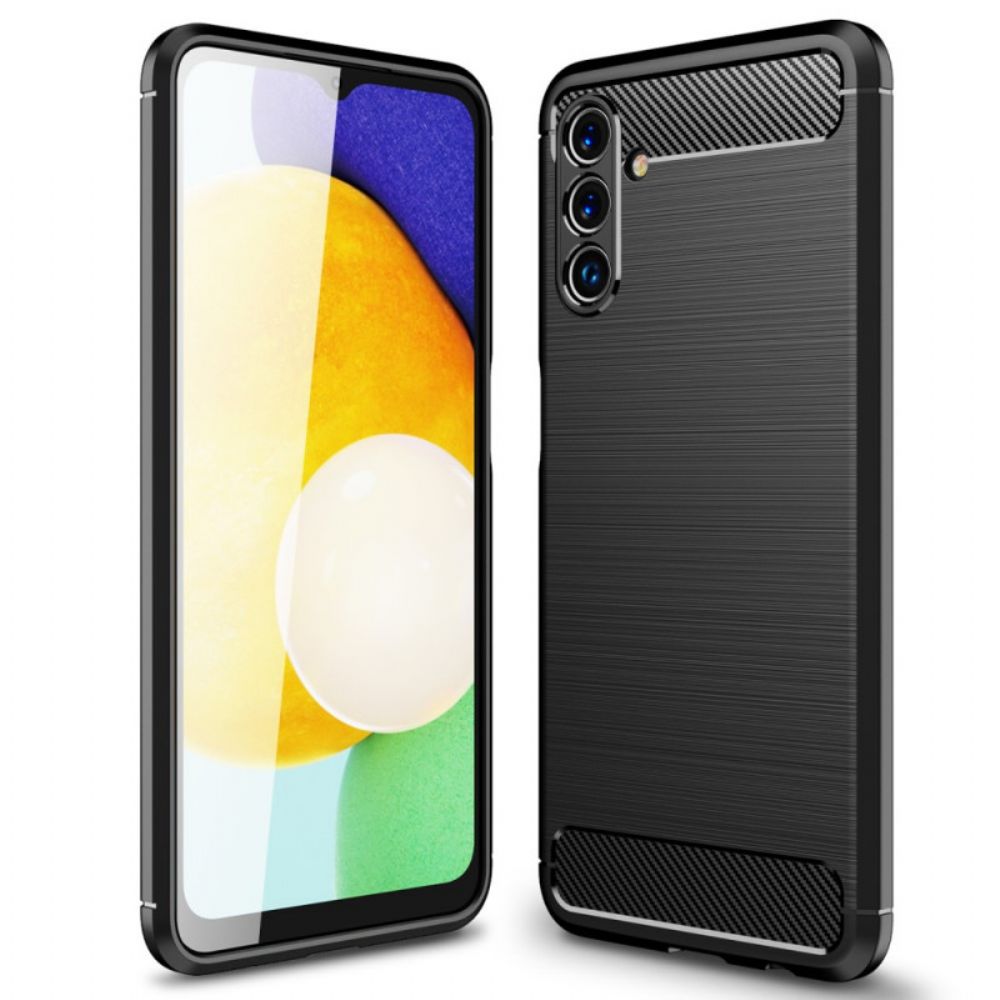 Hoesje voor Samsung Galaxy A13 5G Geborstelde Koolstofvezel