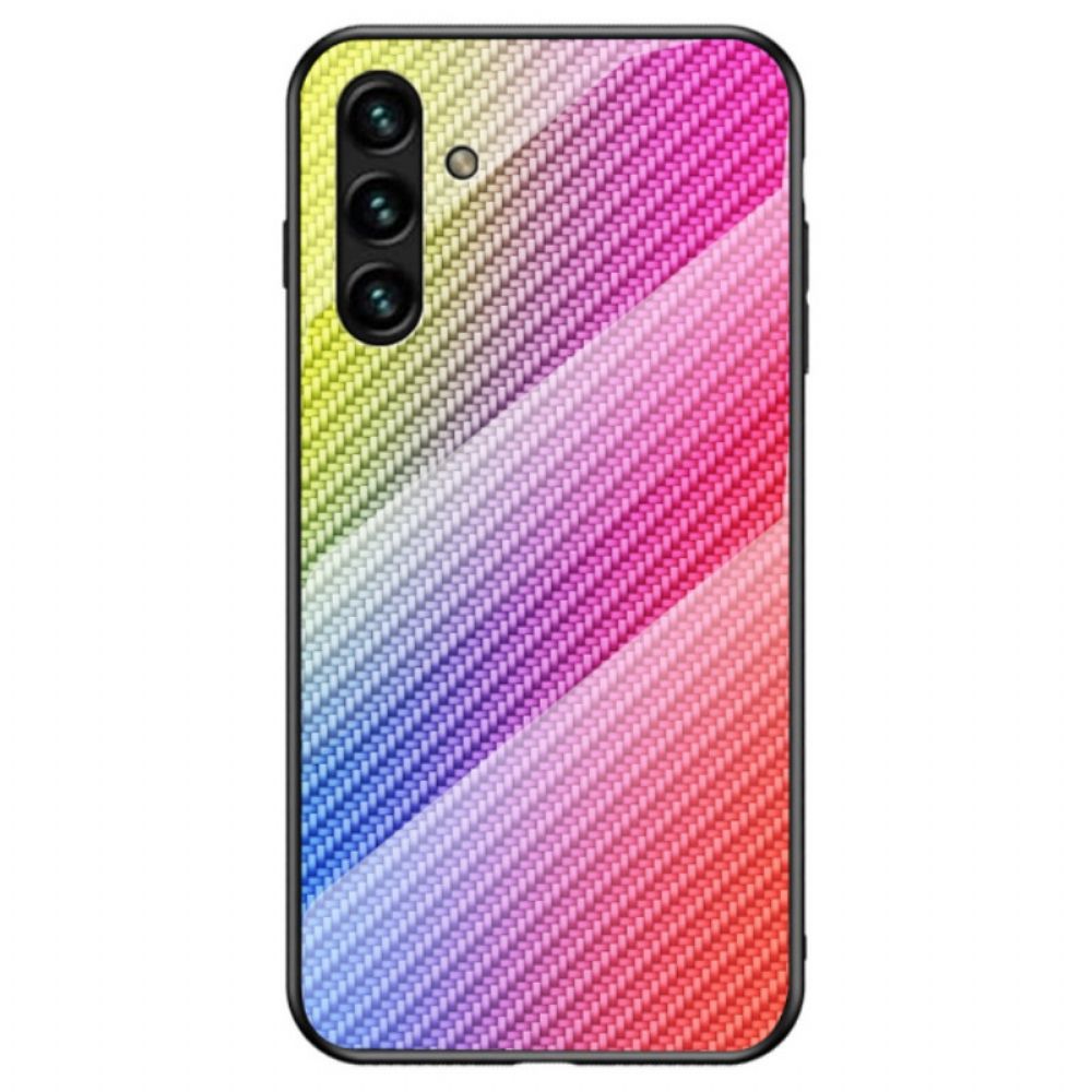 Hoesje voor Samsung Galaxy A13 5G Gehard Glas Van Koolstofvezel