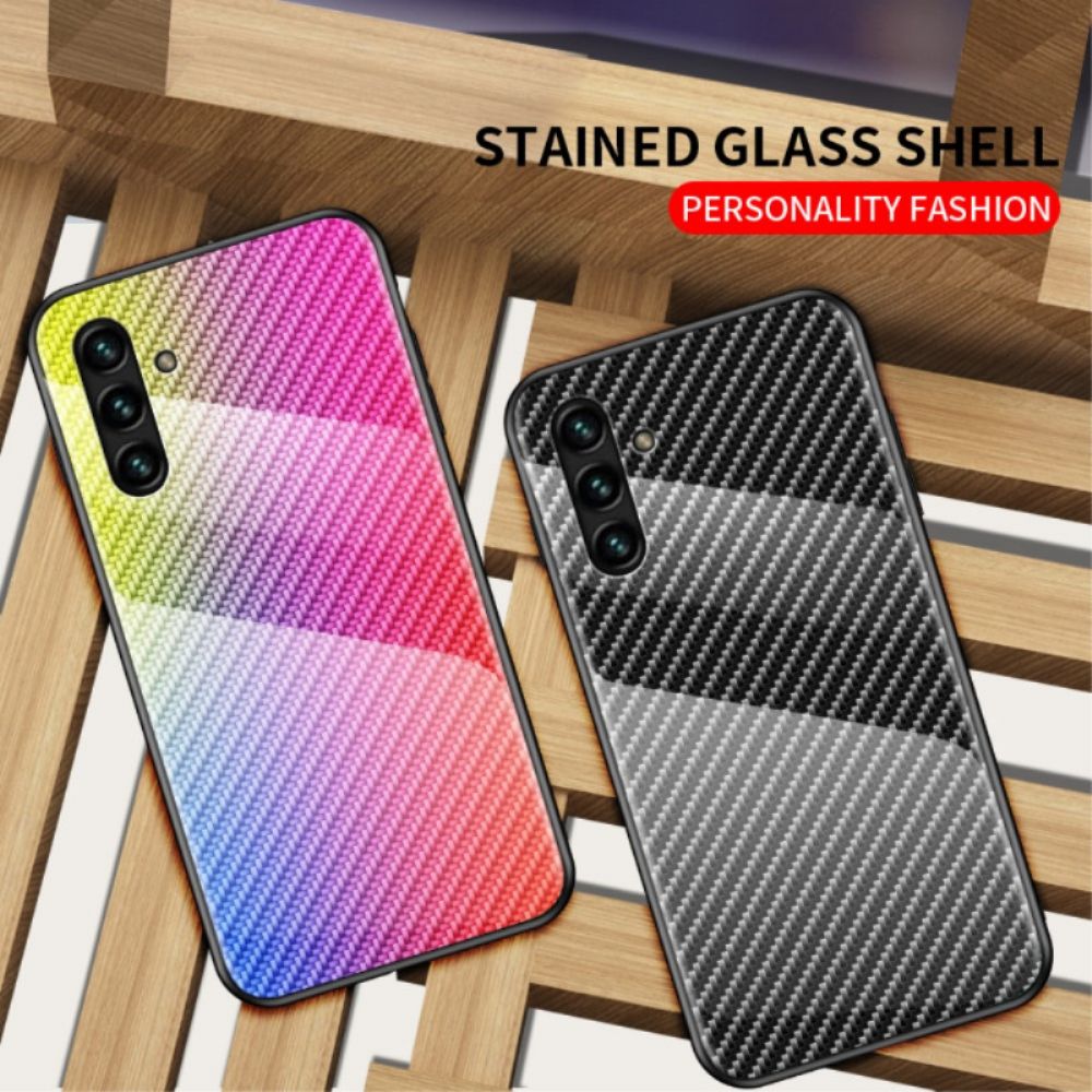 Hoesje voor Samsung Galaxy A13 5G Gehard Glas Van Koolstofvezel