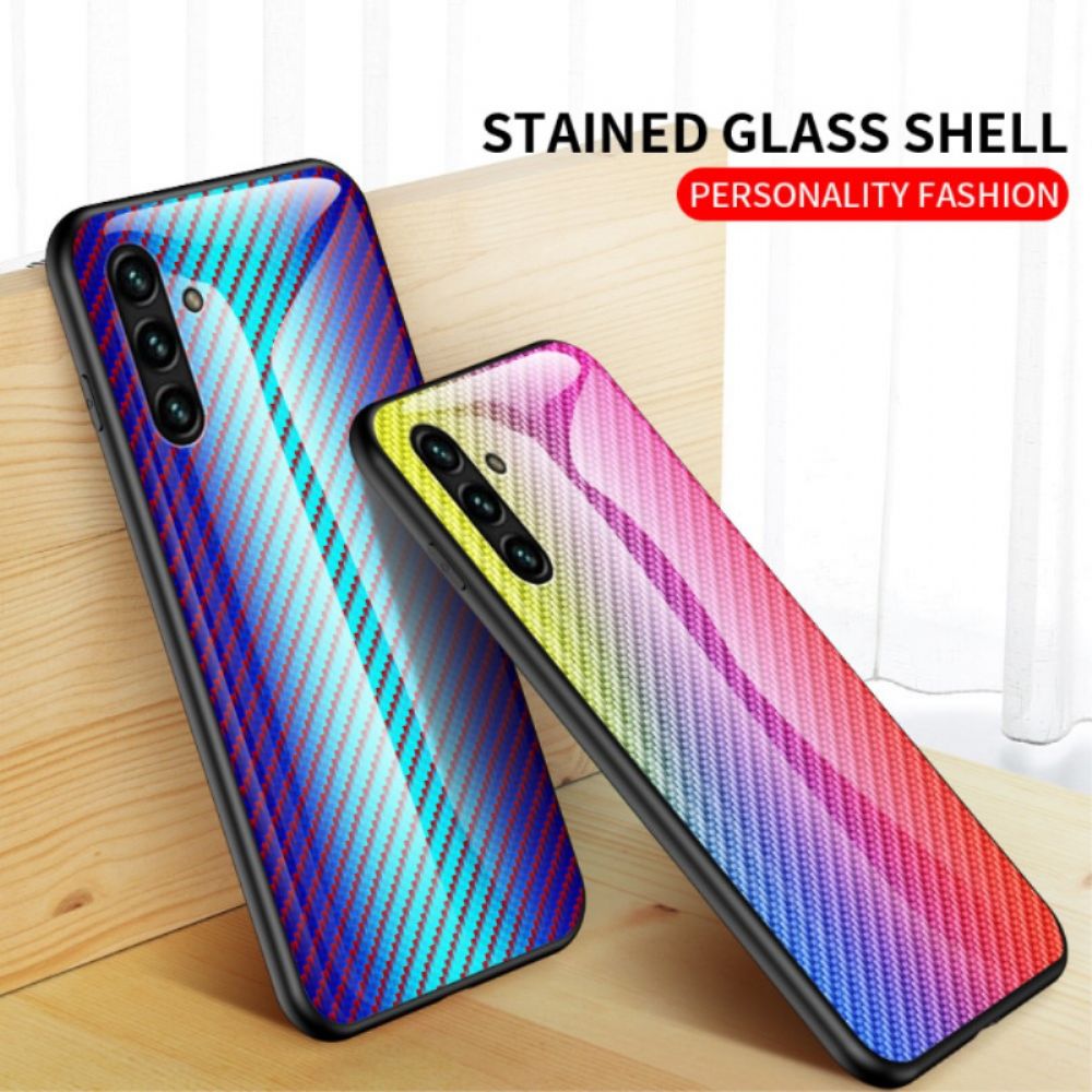 Hoesje voor Samsung Galaxy A13 5G Gehard Glas Van Koolstofvezel