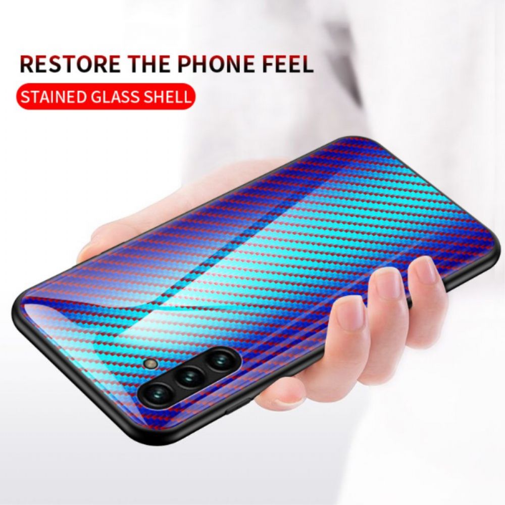 Hoesje voor Samsung Galaxy A13 5G Gehard Glas Van Koolstofvezel