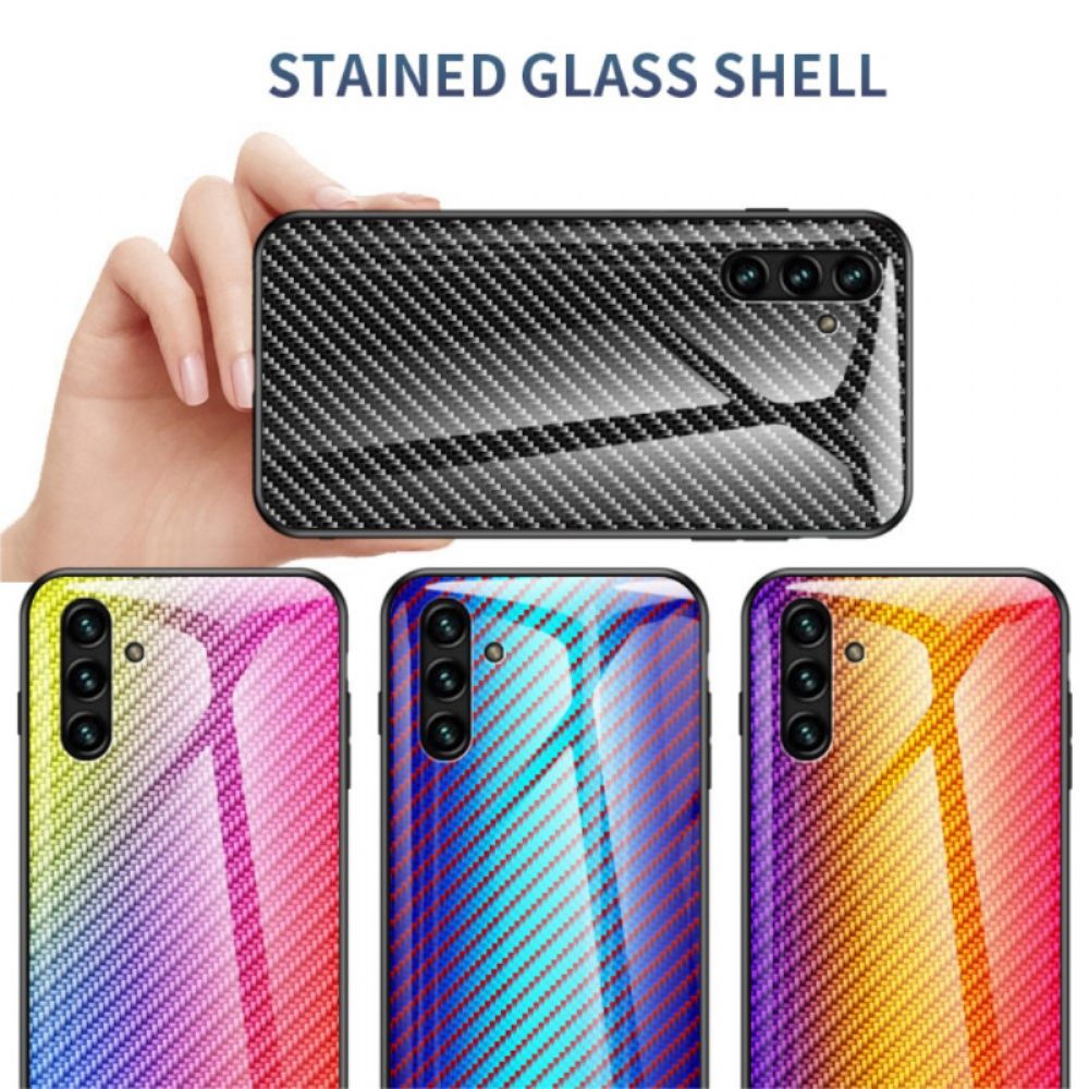 Hoesje voor Samsung Galaxy A13 5G Gehard Glas Van Koolstofvezel