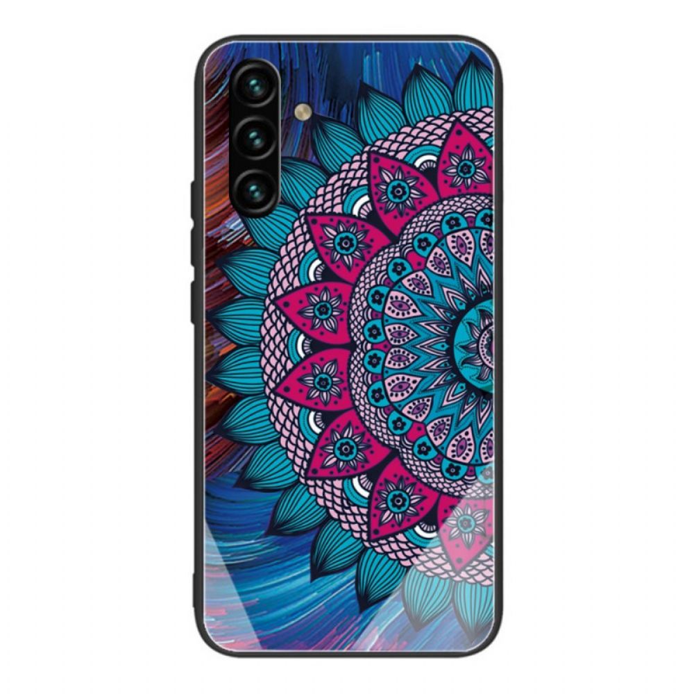 Hoesje voor Samsung Galaxy A13 5G Mandala Van Gehard Glas