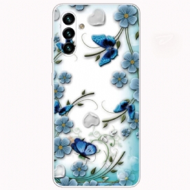 Hoesje voor Samsung Galaxy A13 5G Retro Vlinders En Bloemen