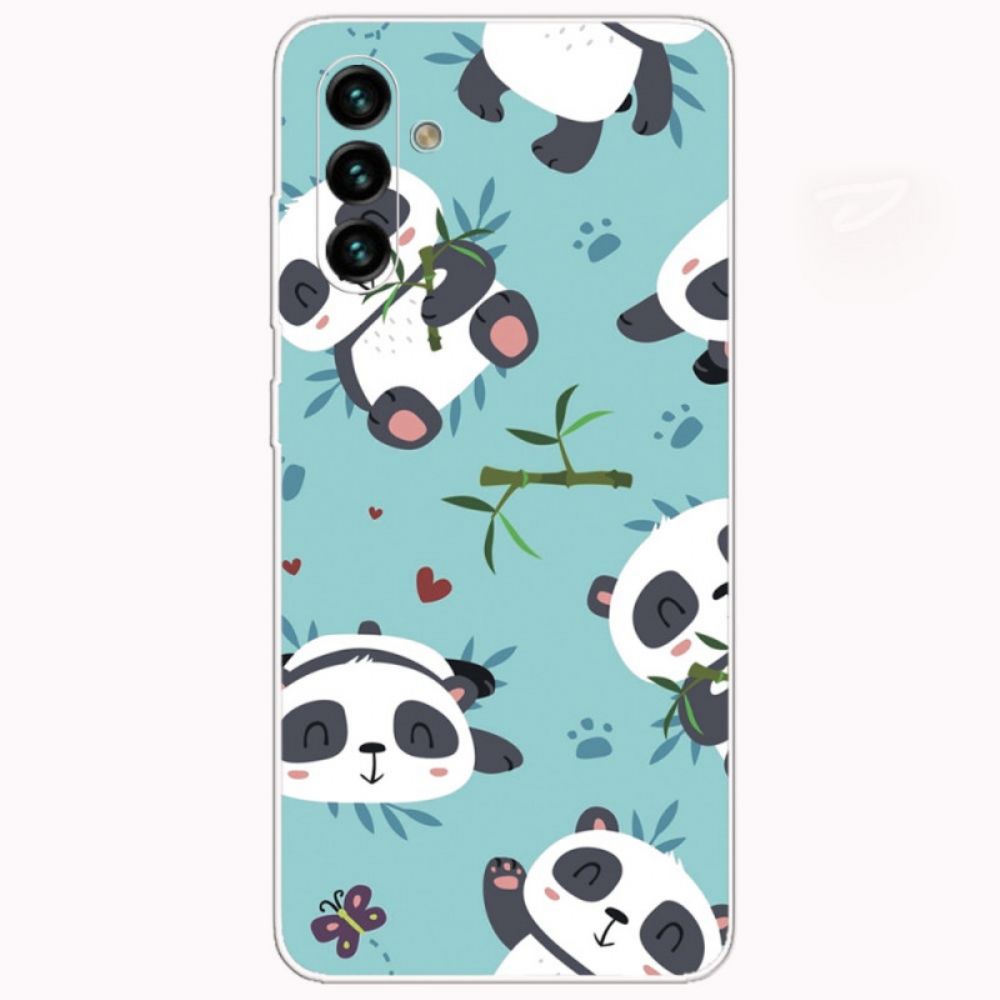 Hoesje voor Samsung Galaxy A13 5G Stapel Panda's