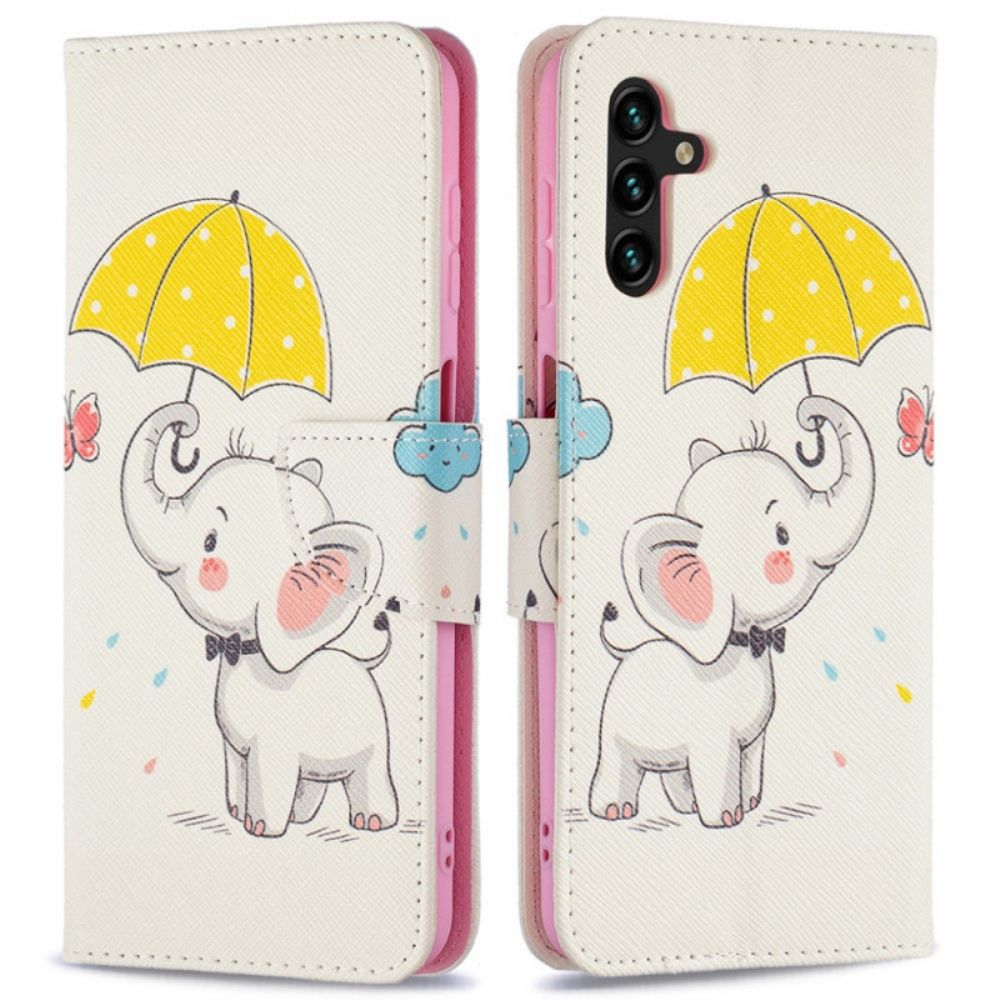 Leren Hoesje voor Samsung Galaxy A13 5G Babyolifant