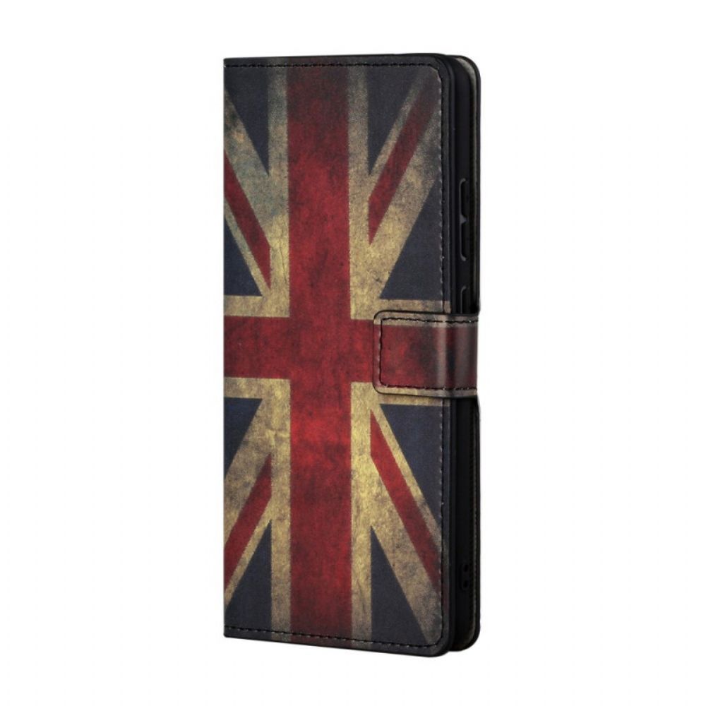 Leren Hoesje voor Samsung Galaxy A13 5G Engeland Vlag